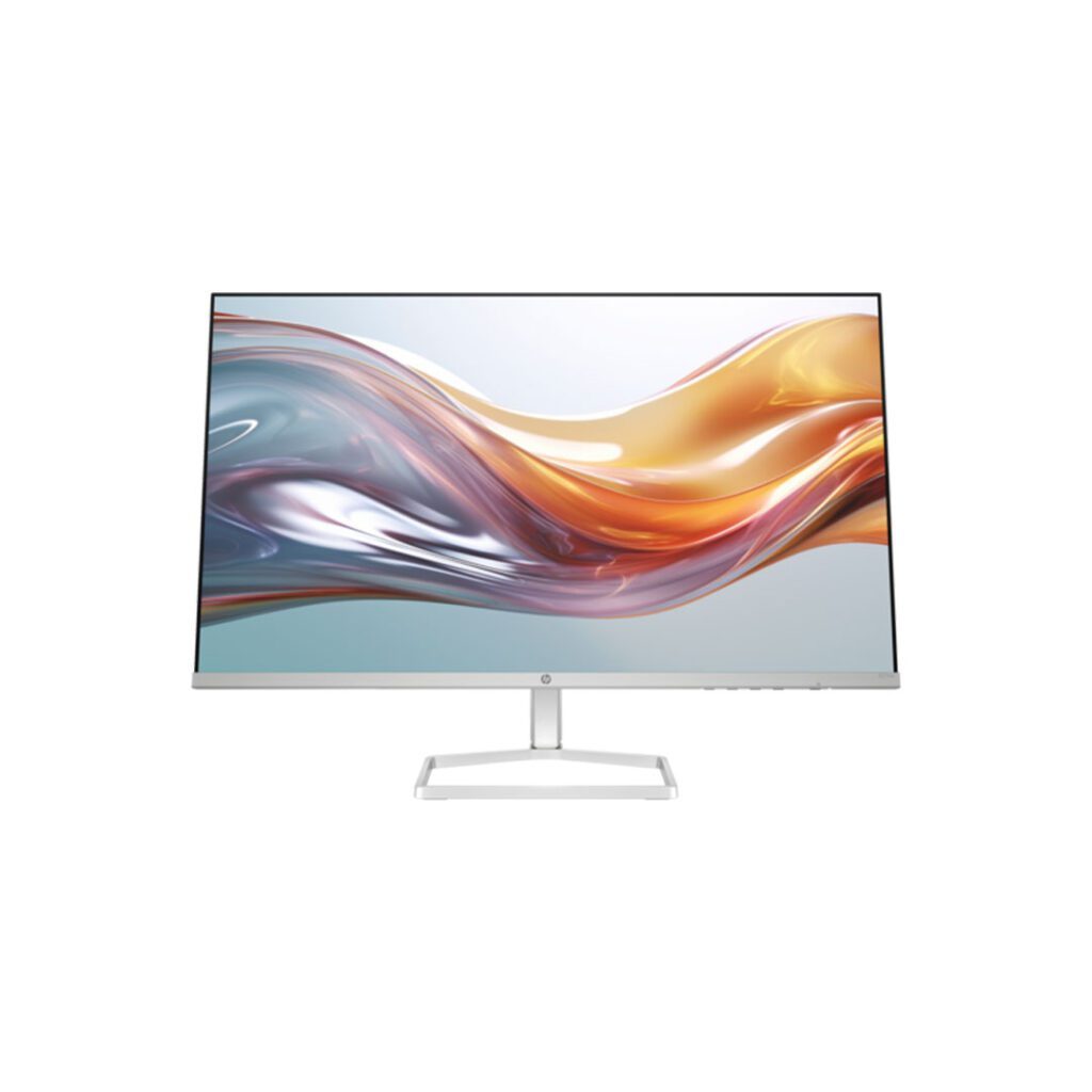 Dual HP Series 5 27 inch FHD White Monitor