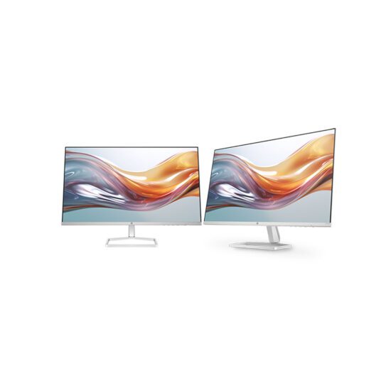 Dual HP Series 5 27 inch FHD White Monitor